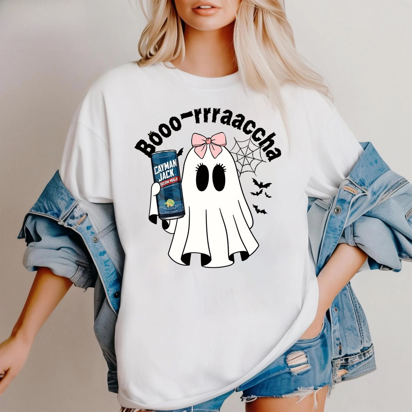 Cute Ghost "Boo" Halloween Shirt - "Drinking Mexican" Spooky Season Tee