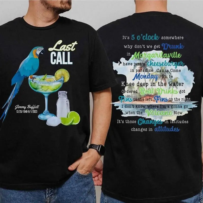 Jimmy B. Double-Sided Shirt – Margaritaville Country Music Tee, Unisex Cotton Fit Buffett-Inspired T-Shirt