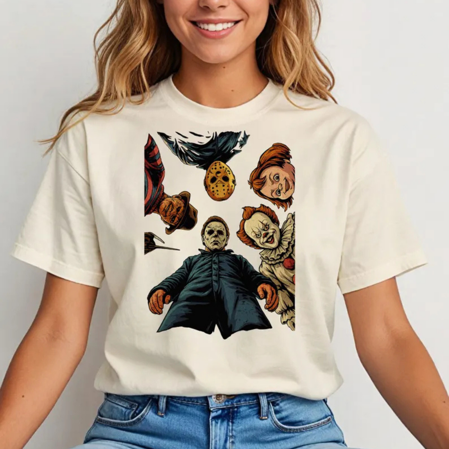 90s Halloween Movie Characters T-Shirt – Vintage Retro Horror Tee - Dogmomhat