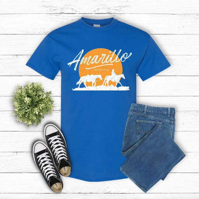 Amarillo By Morning" Country Music T-Shirt – Western Rodeo Tee