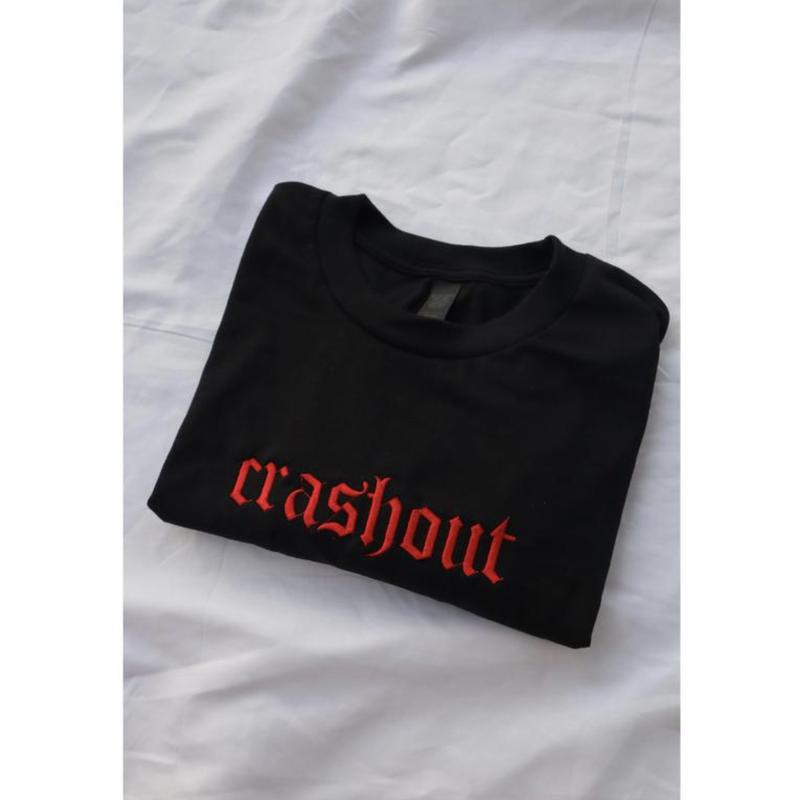 Embroidered 'Crashout' T-Shirt – Unisex Modern Classic Fit