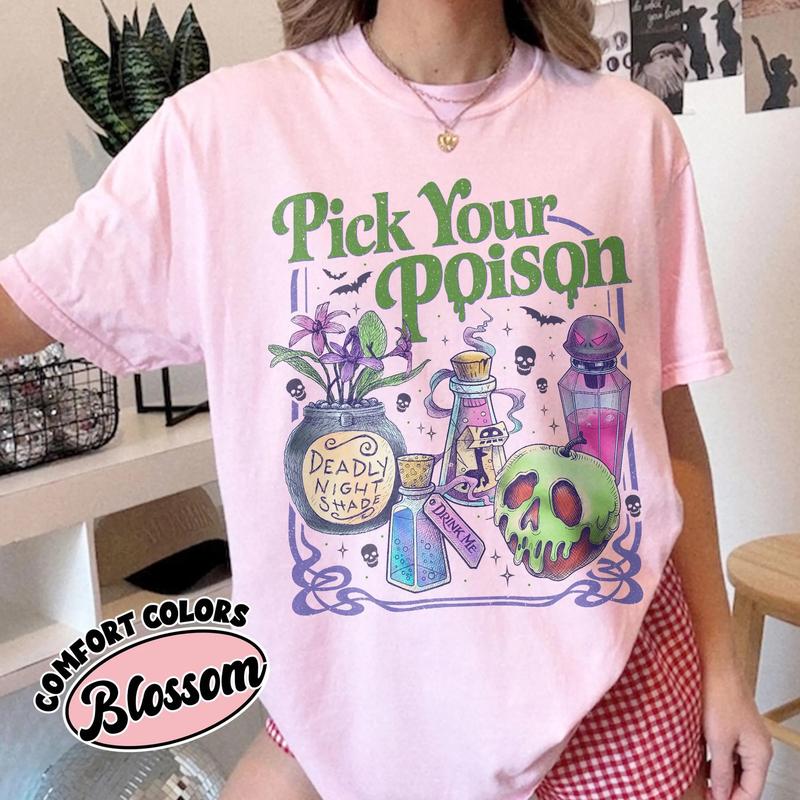 "Pick Your Poison" Vintage Comfort Colors T-Shirt - Kuzco's Halloween Tee