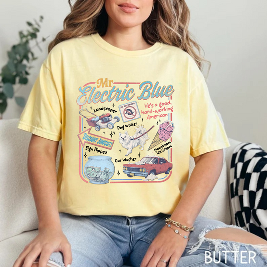 America "Mr. Electric Blue" Concert Tour Tee - Moonbeam Ice Cream - DOGMOMHAT