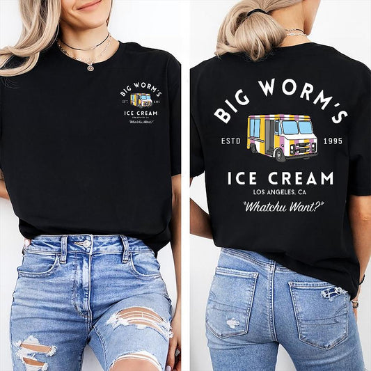 Big Worm's Ice Cream "Whatchuwant" T-Shirt – Classic Friday Movie Tee - Dogmomhat