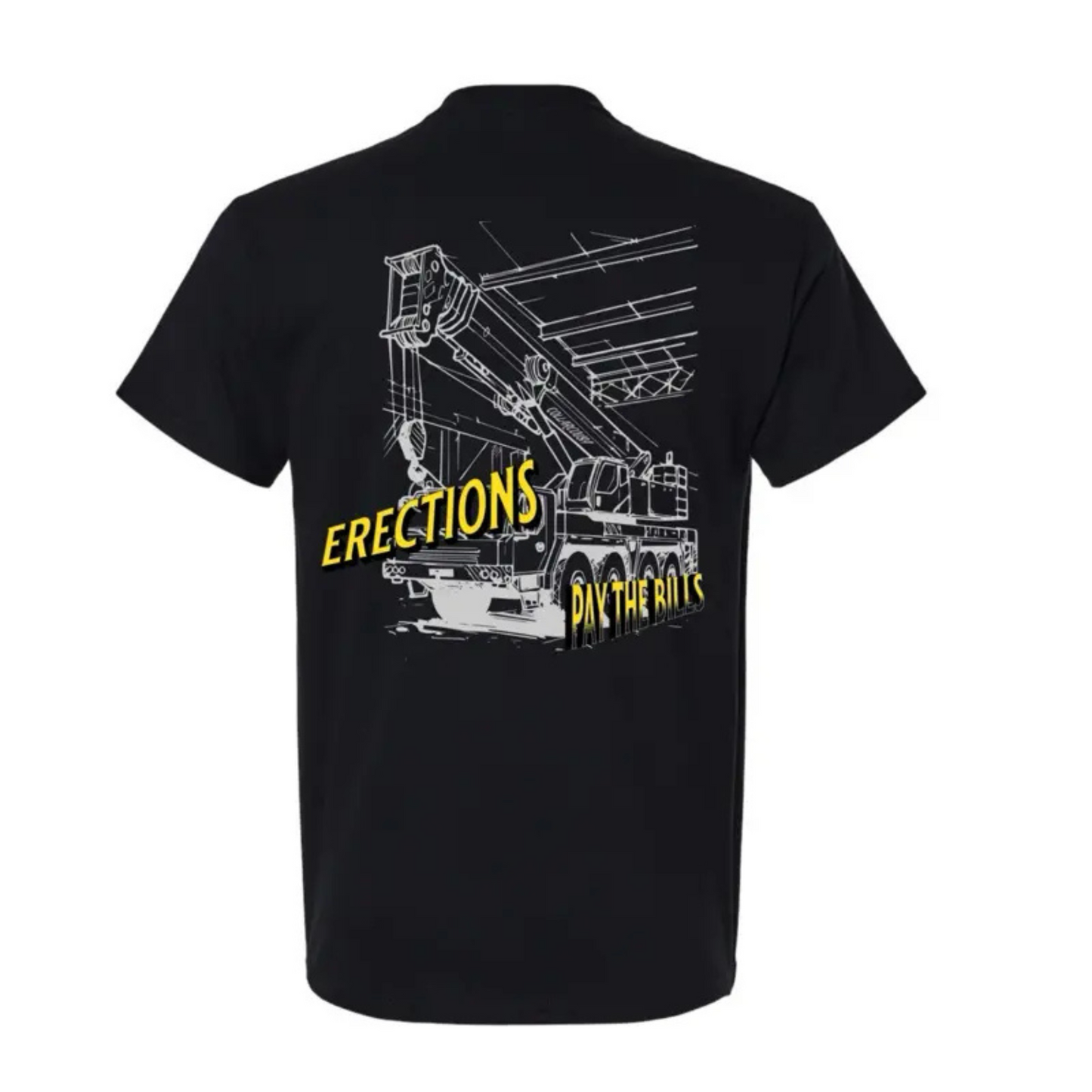 Crane Operator "Pays the Bills" T-Shirt - Blue Collar Workwear Men's Tee - Dogmomhat