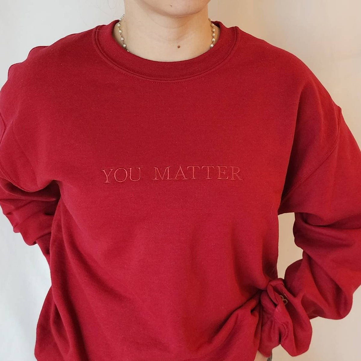Embroidered You Matter Sweatshirt, Mental Health Hoodie, Embroidered Crewneck, Mental Health Awareness