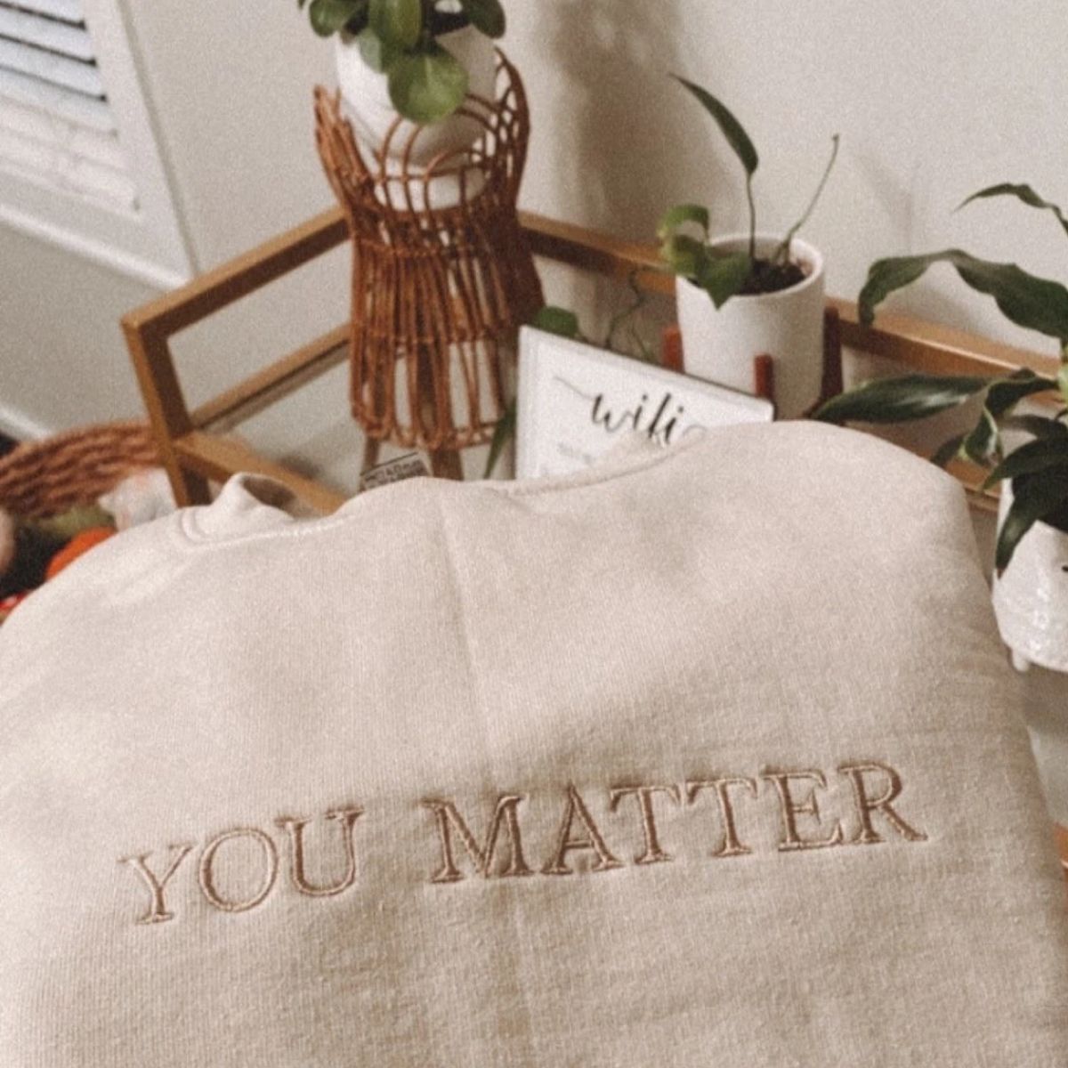 Embroidered You Matter Sweatshirt, Mental Health Hoodie, Embroidered Crewneck, Mental Health Awareness