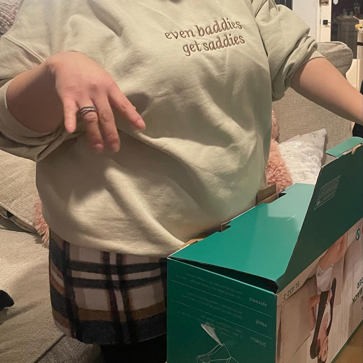 Even Baddies Get Saddies Embroidered Sweatshirt, Funny Meme Mental Health Shirt, Anxiety Depression ADHD Hoodie, Gift for Her