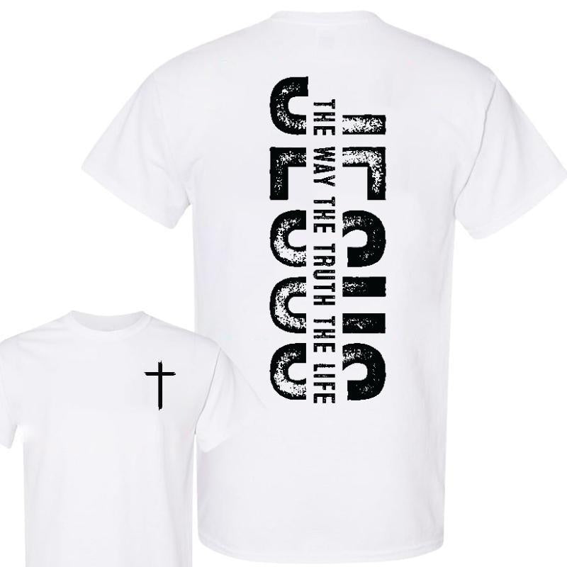 Fashion-Forward Faith T-Shirt – Minimalist Cross & Religious Quote Tee - Dogmomhat