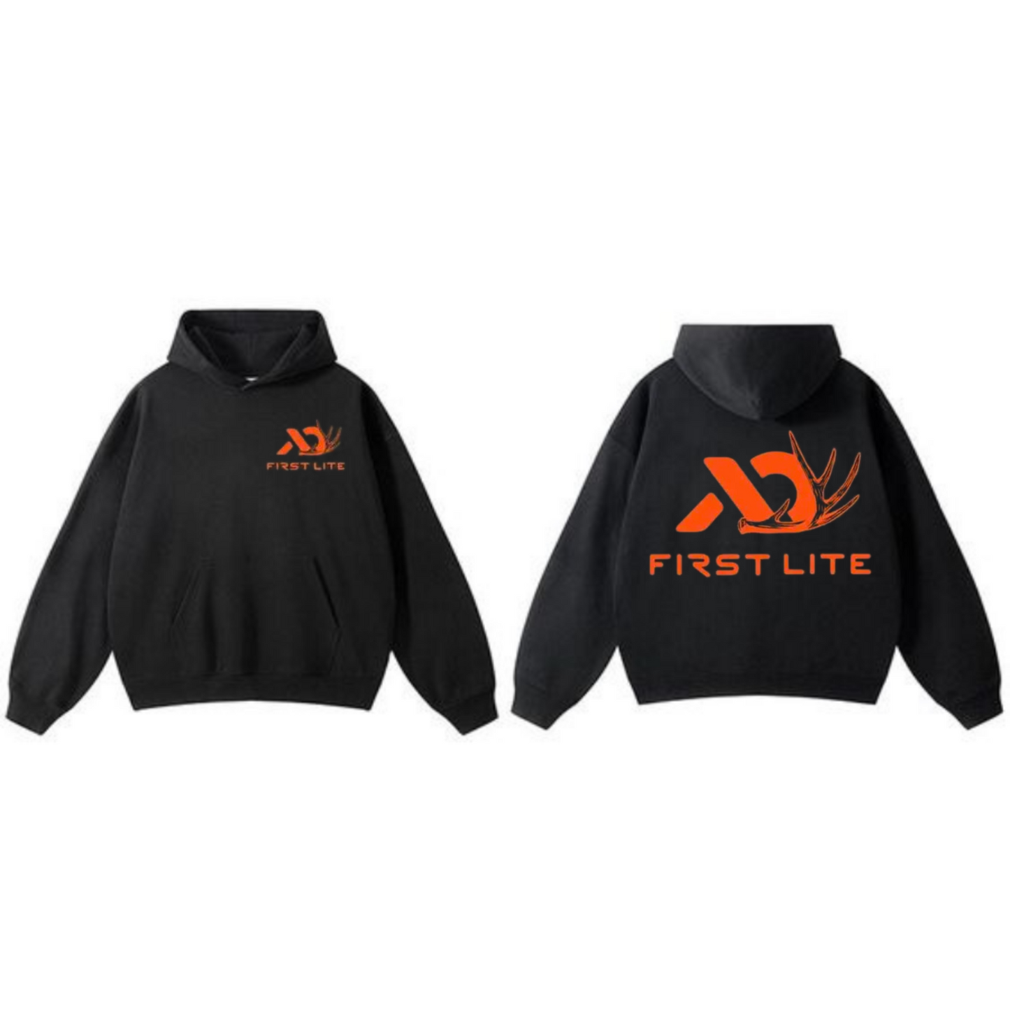 First Lite Logo Hunting Hoodie – 2-Sided Hunting Design, Unisex Outdoor Outfit, Gift For Him & Her - Dogmomhat