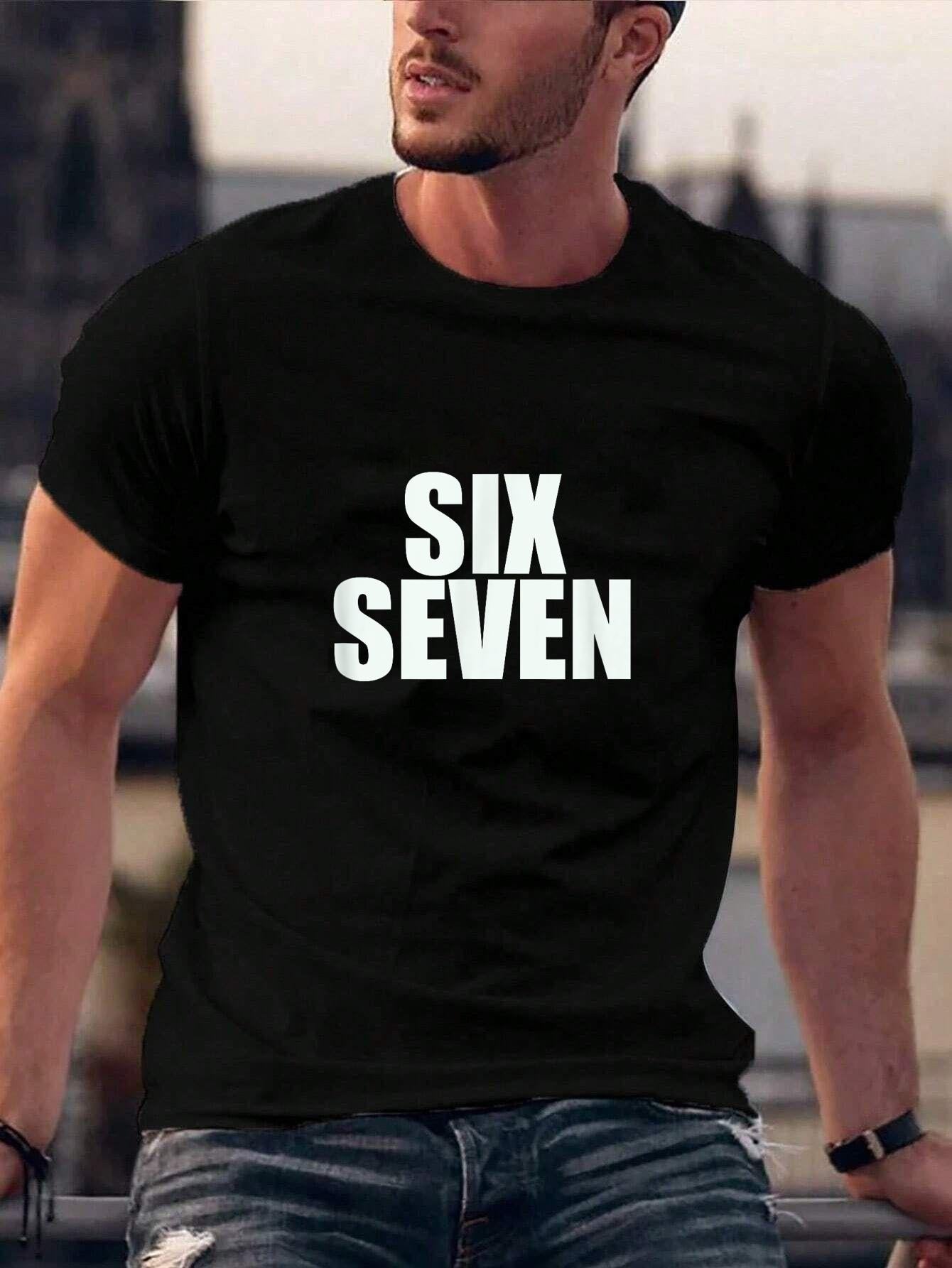 Funny Six Seven 6 7 Meme T-Shirt – 100% Cotton Unisex Casual Graphic Tee - Dogmomhat