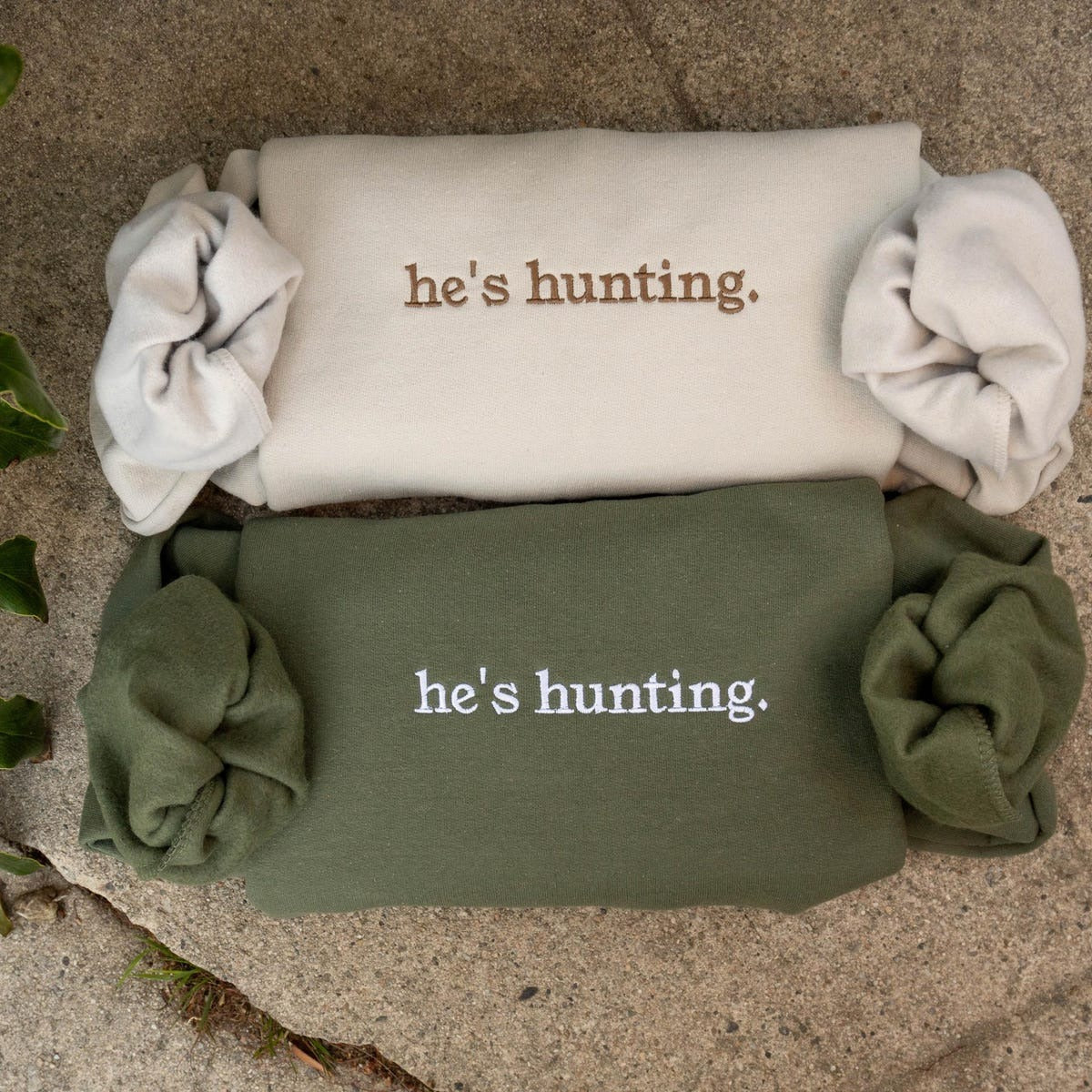 He's Hunting Embroidered Sweatshirt, Hunting Season Wife Hoodie, Gift for Hunters, Hunting Lover Sweater