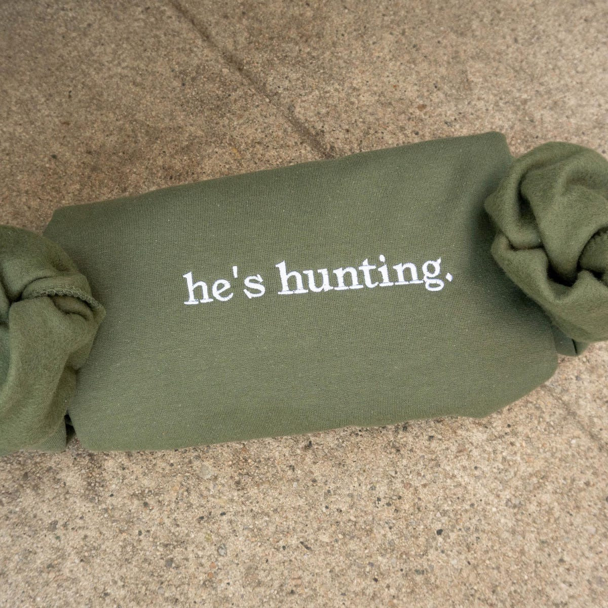 He's Hunting Embroidered Sweatshirt, Hunting Season Wife Hoodie, Gift for Hunters, Hunting Lover Sweater