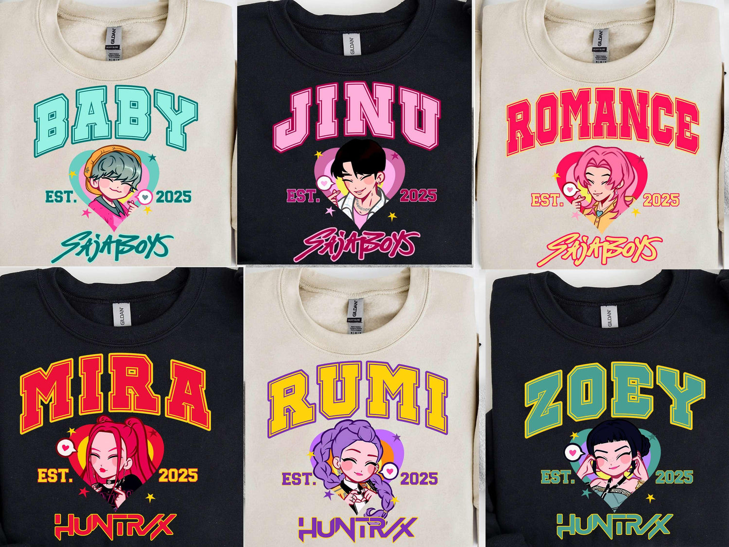 Huntr/x Girl Kpop Demon Hunters Shirt – Saja Girls Fan Tee, Derpy Mira Rumi Zoey Merch - Dogmomhat