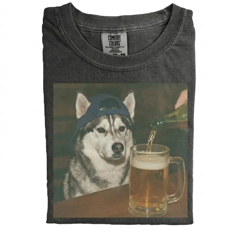 Dog Breeds "Available Beer" Vintage 90s T-Shirt