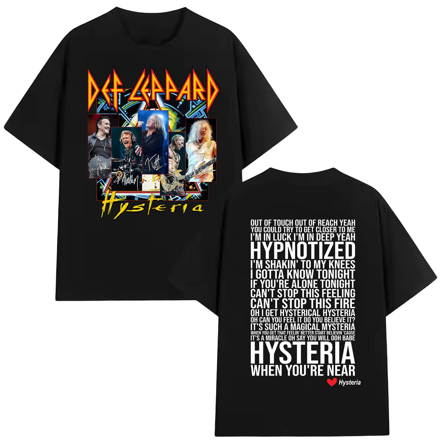 Hysteria Pyromania Rock Shirt – 80s 90s DL Album Unisex T-Shirt - dogmomhat