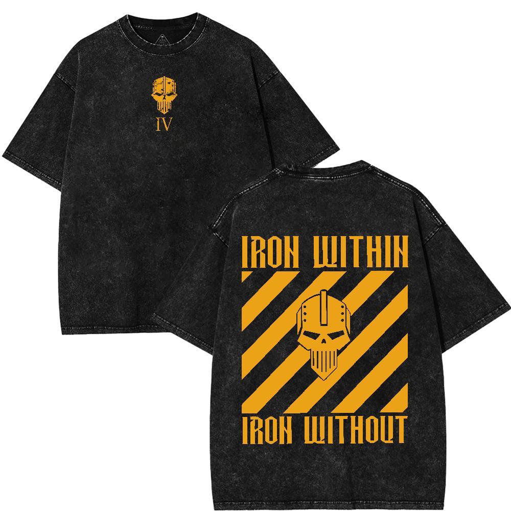 Iron Warriors 40K Vintage Washed Tee – Adeptus Astartes Heavyweight T-Shirt for Warhammer Fans - Dogmomhat