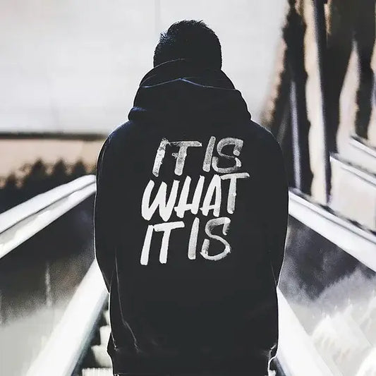 "It Is What It Is" Distressed Hoodie - Dogmomhat