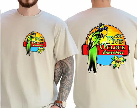 It's 5 O'Clock Somewhere Jimmy Buffett Shirt – Unisex Island Vibe Tee - Dogmomhat