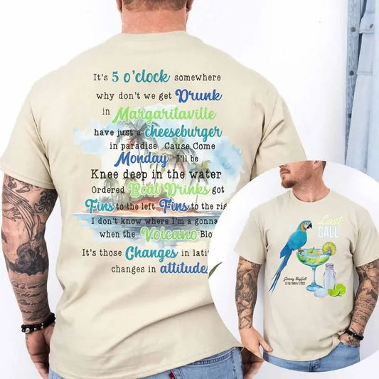 Jimmy B. Double-Sided Shirt – Margaritaville Country Music Tee, Unisex Cotton Fit Buffett-Inspired T-Shirt - dogmomhat