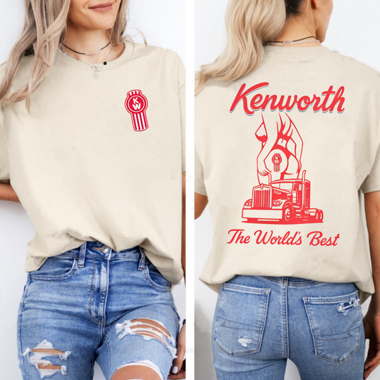 Kenworth T-Shirt - "The World's Best" Red Truck Graphic Tee, Unisex Fit - Dogmomhat