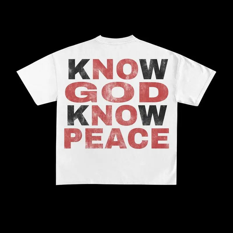 Know God Know Peace T-Shirt – Inspirational Christian Women's Tee with Faith-Based Message - Dogmomhat