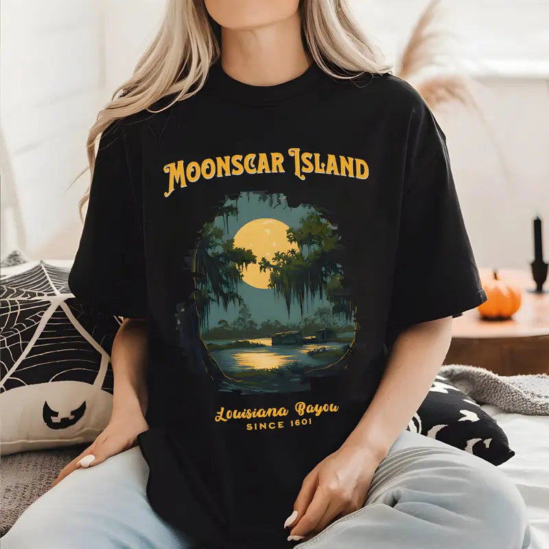 Moonscar Island Halloween Shirt – Retro 90s Cartoon-Inspired Sweatshirt or Tee, Spooky Nostalgia Gift - Dogmomhat