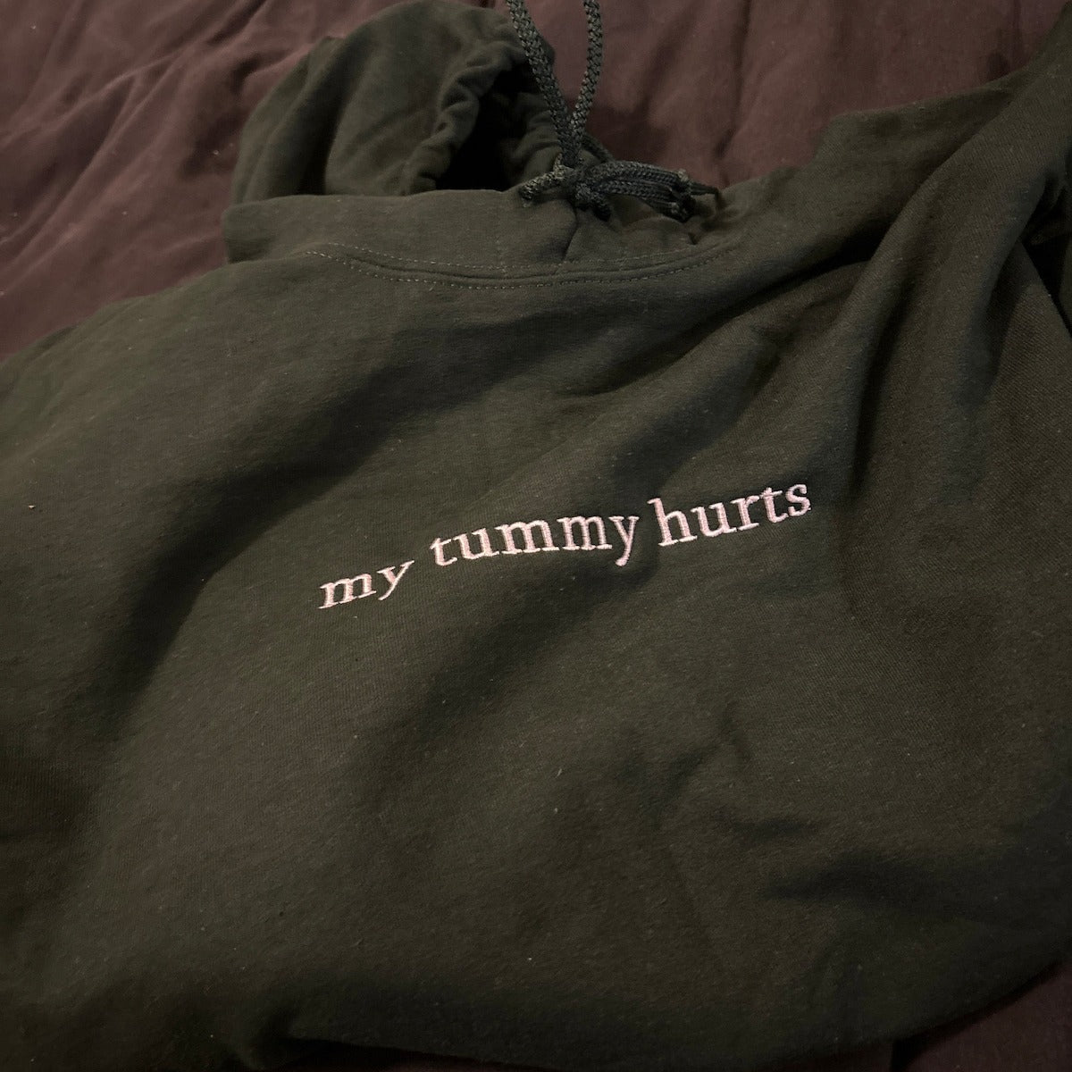 My Tummy Hurts Embroidered Sweatshirt - Embroidered Hoodie Funny - Embroidered Sweater