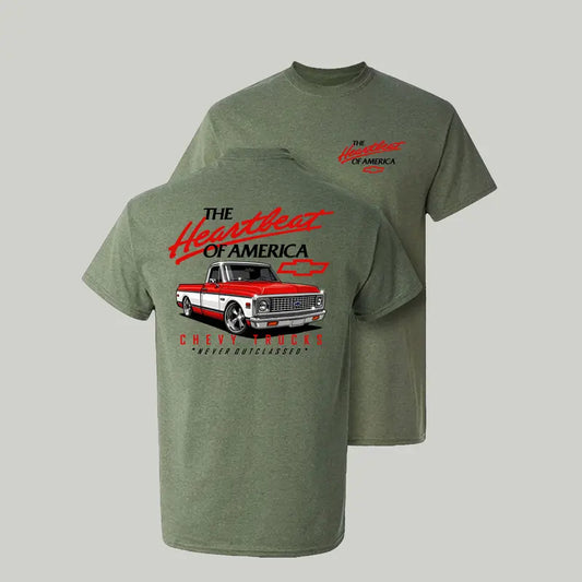 Old School Legend Red Chevy T-Shirt – Vintage Car Graphic Tee for Men, Classic Crewneck Streetwear - Dogmomhat