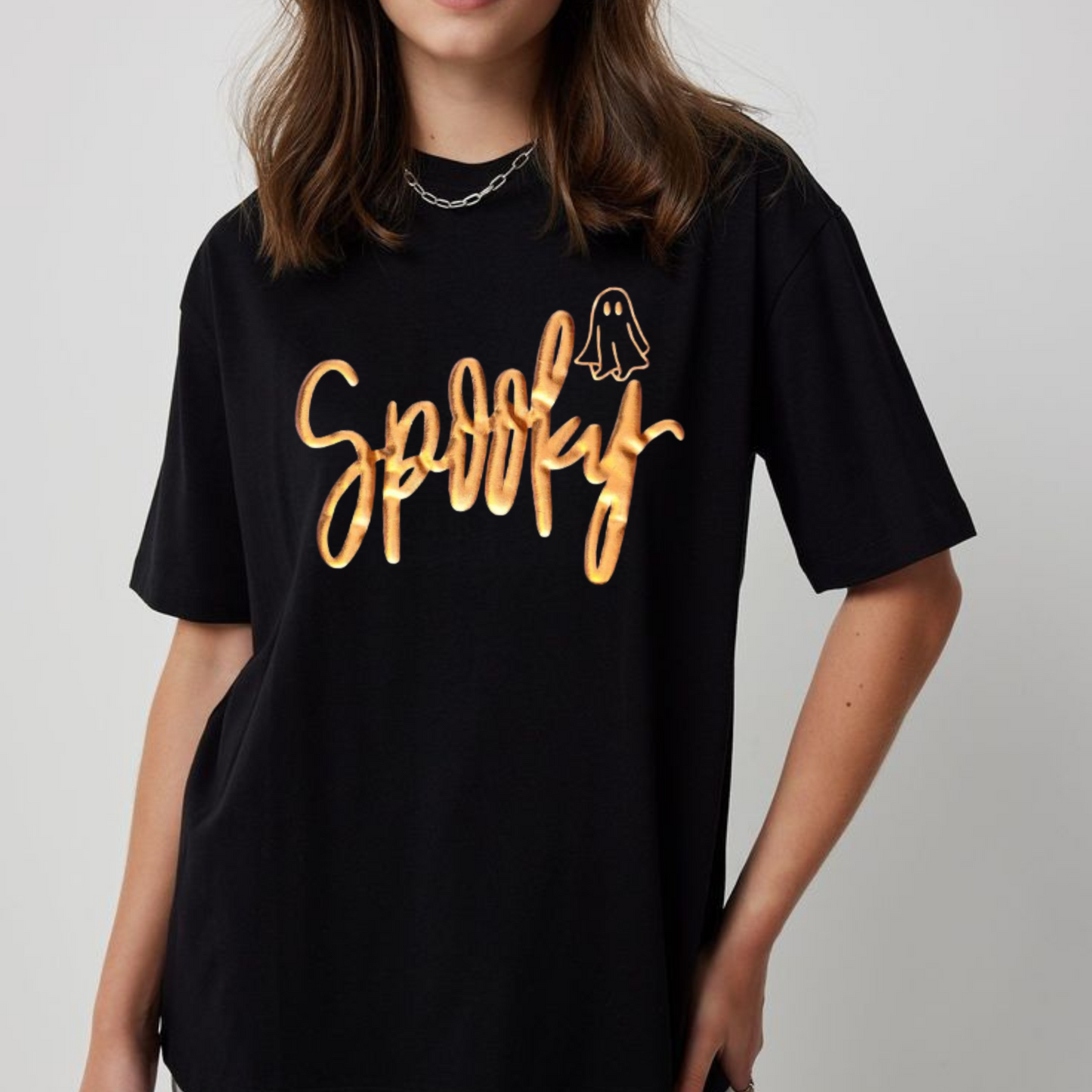 Orca Spooky Ghost T-Shirt - Comfort Colors Puff Print Halloween Tee - dogmomhat