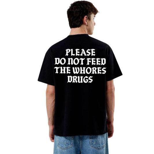 "Please Do Not Feed" Funny Graphic Tee - Sarcastic Zoo & Animal Humor Shirt - Dogmomhat