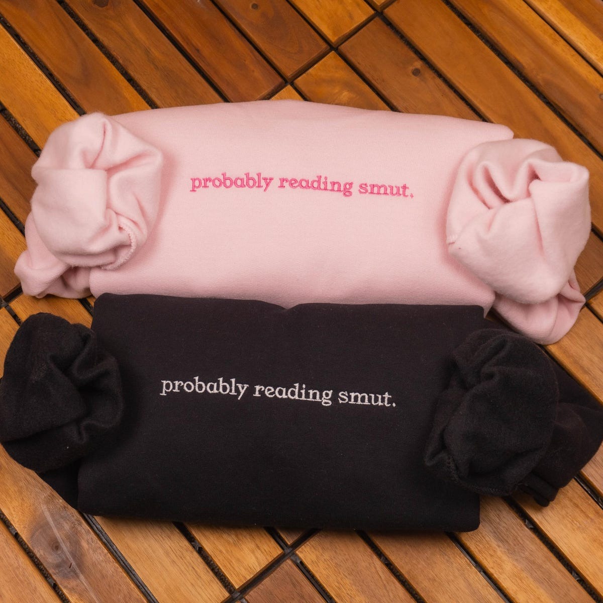 Probably Reading Smut Embroidered Sweatshirt, Bookish Hoodie, Dark Romance Reader Gift, Smut Lover Sweatshirt Gift