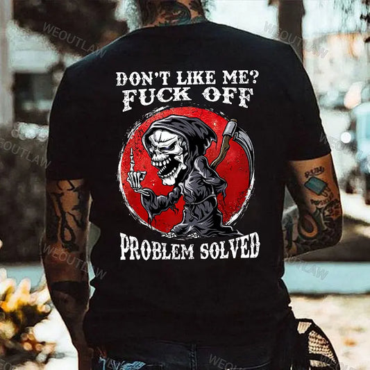"Problem Solved" Graphic Tee – Bold Statement Print T-Shirt - Dogmomhat