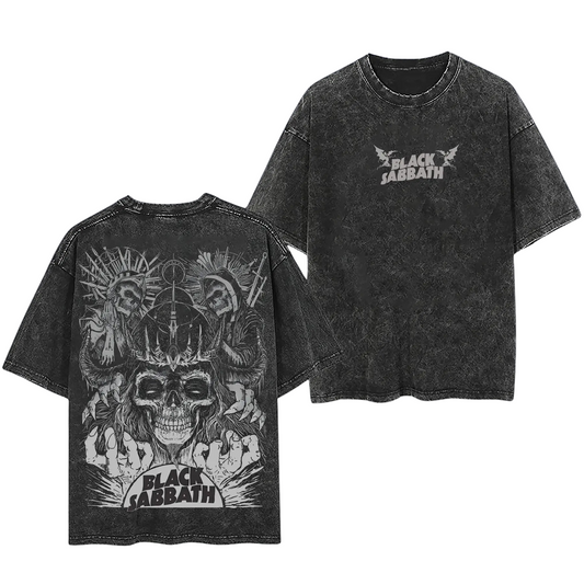 Retro Heavy Metal Rock Band T-Shirt – Unisex Oversized Washed Cotton Tee, Vintage Grunge Punk Style Gift - Dogmomhat