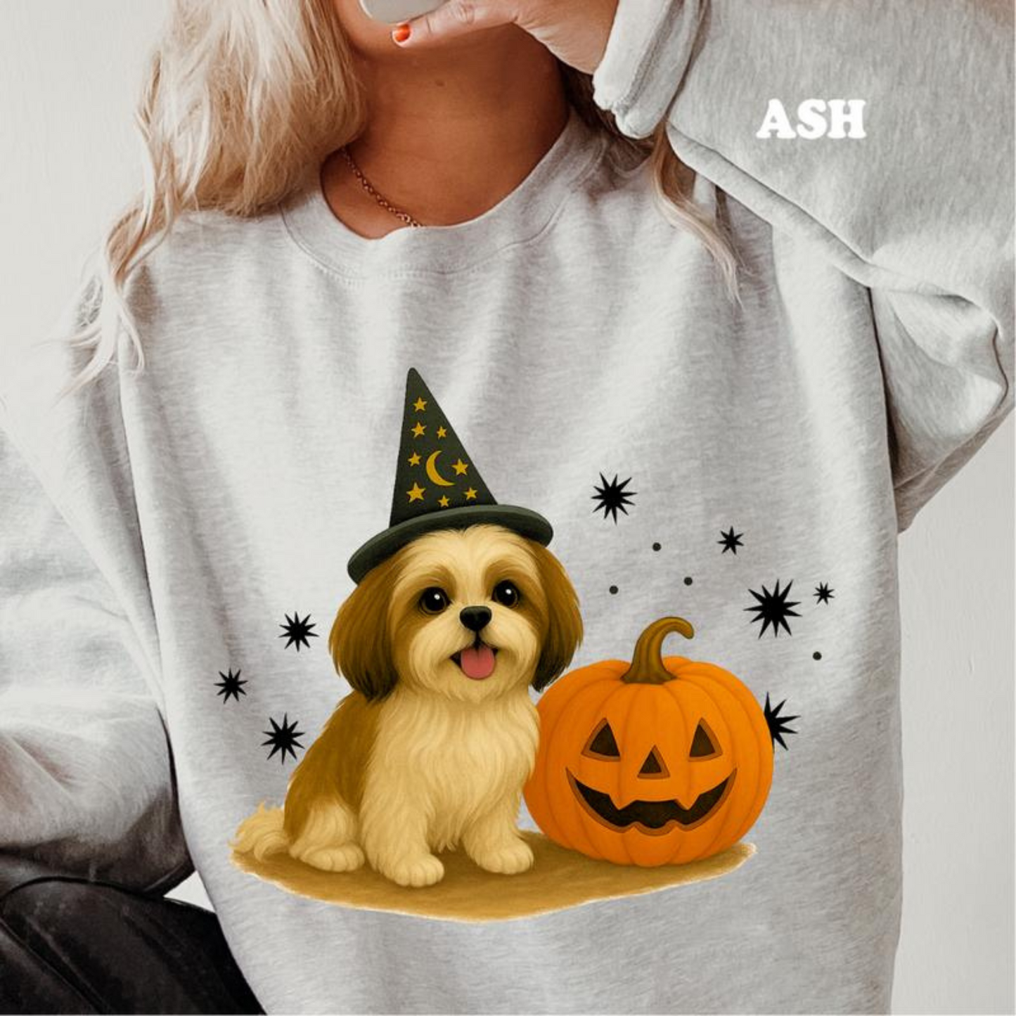 Halloween Witchy Dogs Shirt or Sweatshirt – Cute Unisex Fall Graphic Tee, Relaxed Fit - Part1