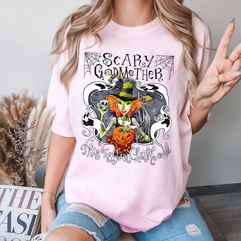 Scary Godmother-Inspired Halloween T-Shirt – Retro Halloween Movie Graphic Tee, Unisex Spooky Season Shirt - Dogmomhat