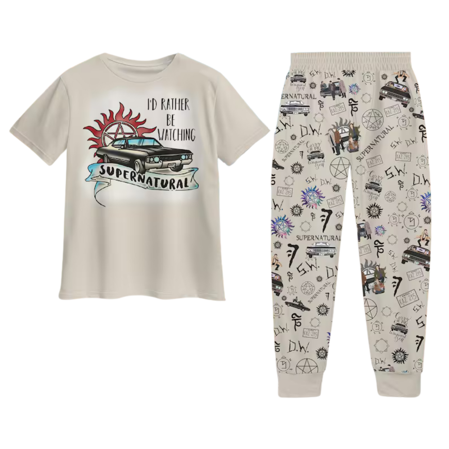 Supernatural Pajamas Set - Winchester Brothers PJs for Women & Men, Matching Family Gift - DOgmomhat