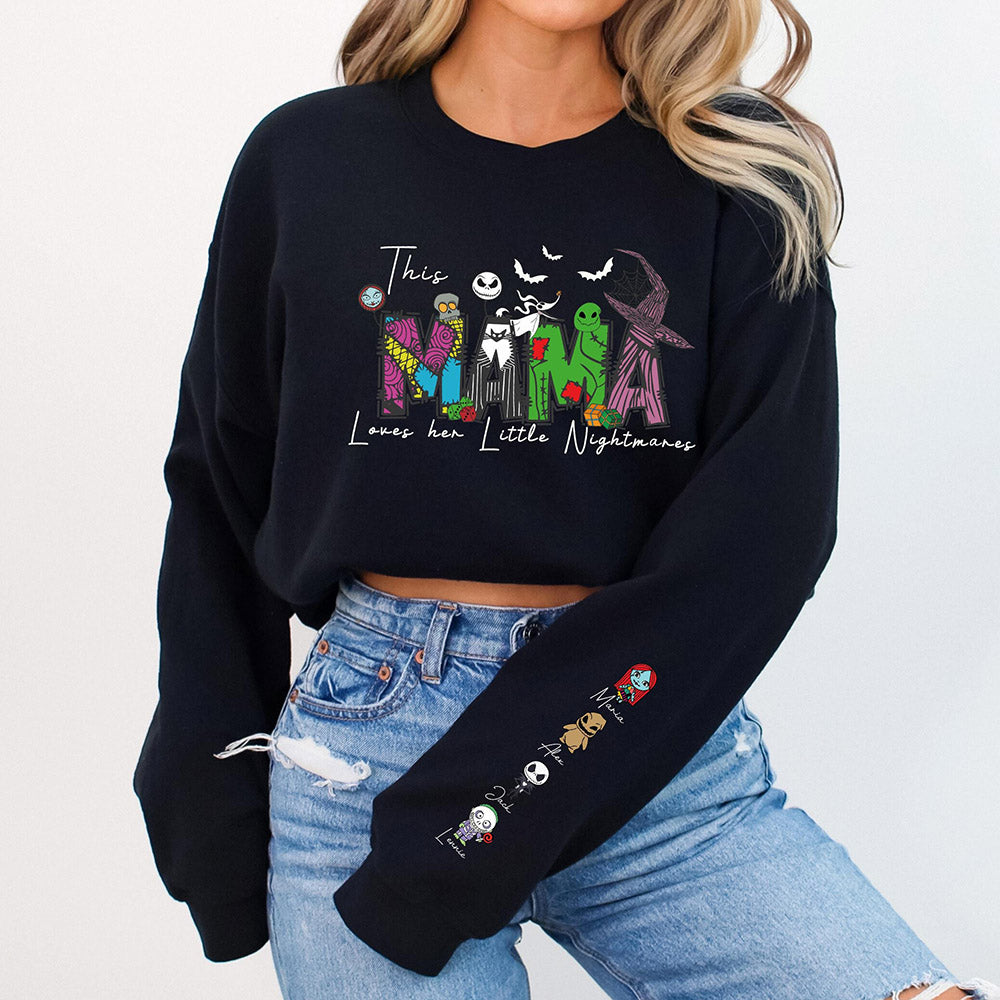 "This Mama Loves Her Nightmares" Halloween Sweater – Spooky Moms Gift - Dogmomhat