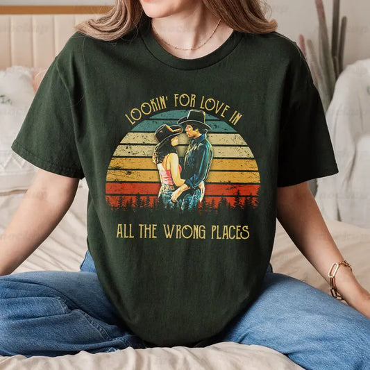 Urban Cowboy "Looking for Love" T-Shirt – Retro 80s Bud & Sissy Movie Tee - Dogmomhat