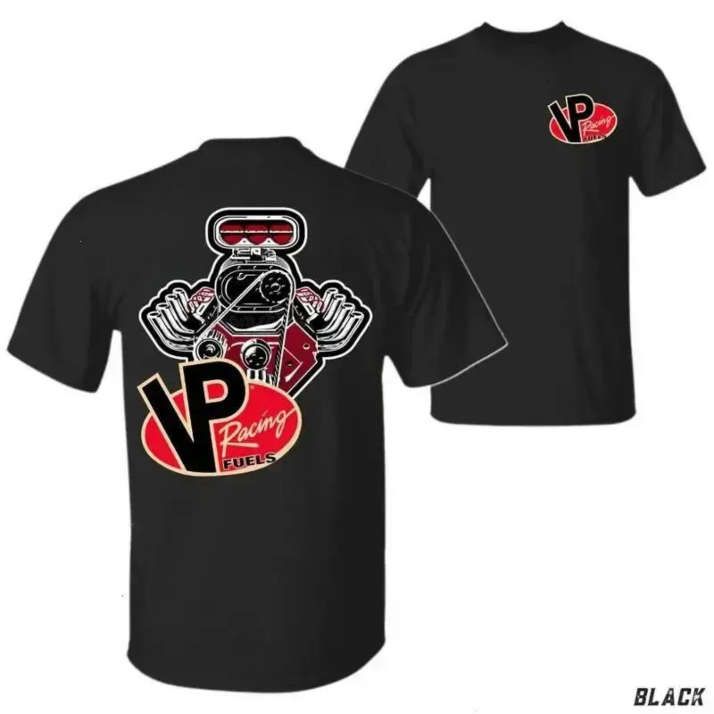 VP Racing Fuels V8 Engine Graphic Tee - Tropical Car Lover's T-Shirt - Dogmomhat