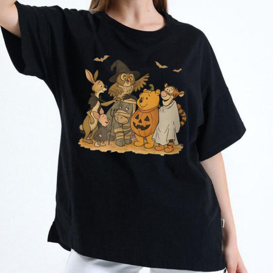 Vintage Halloween Animal Friends T-shirt - Dogmomhat