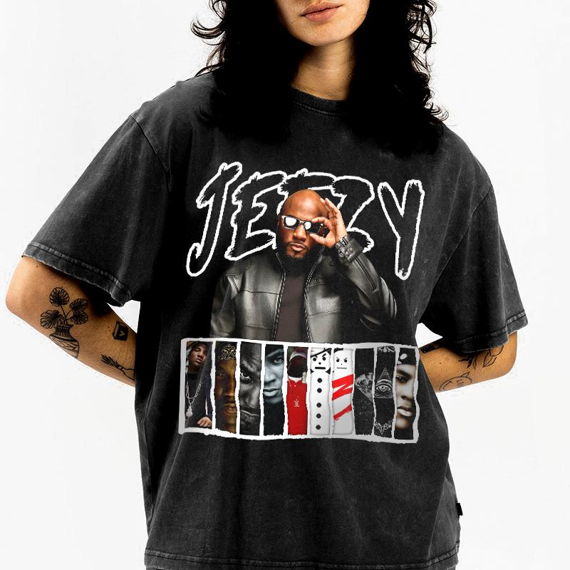 Vintage Music Wash Shirt – Retro Hip-Hop Graphic Tee, Unisex Cotton Gift for Music Lovers - Dogmohat