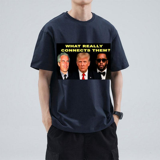 What Really Connects Them? T-Shirt – Satirical American Commentary Tee, Bold Graphic Unisex Shirt for Political Conversation Fans - Dogmomhat