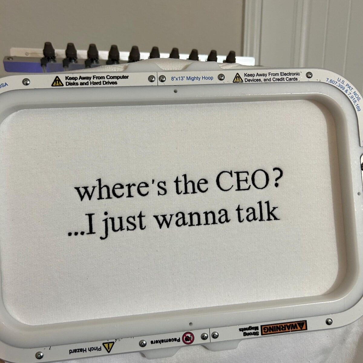 Where's the CEO I Just Wanna Talk Embroidered Sweatshirt - United HealthCare, Health Care workers, Political Hoodie