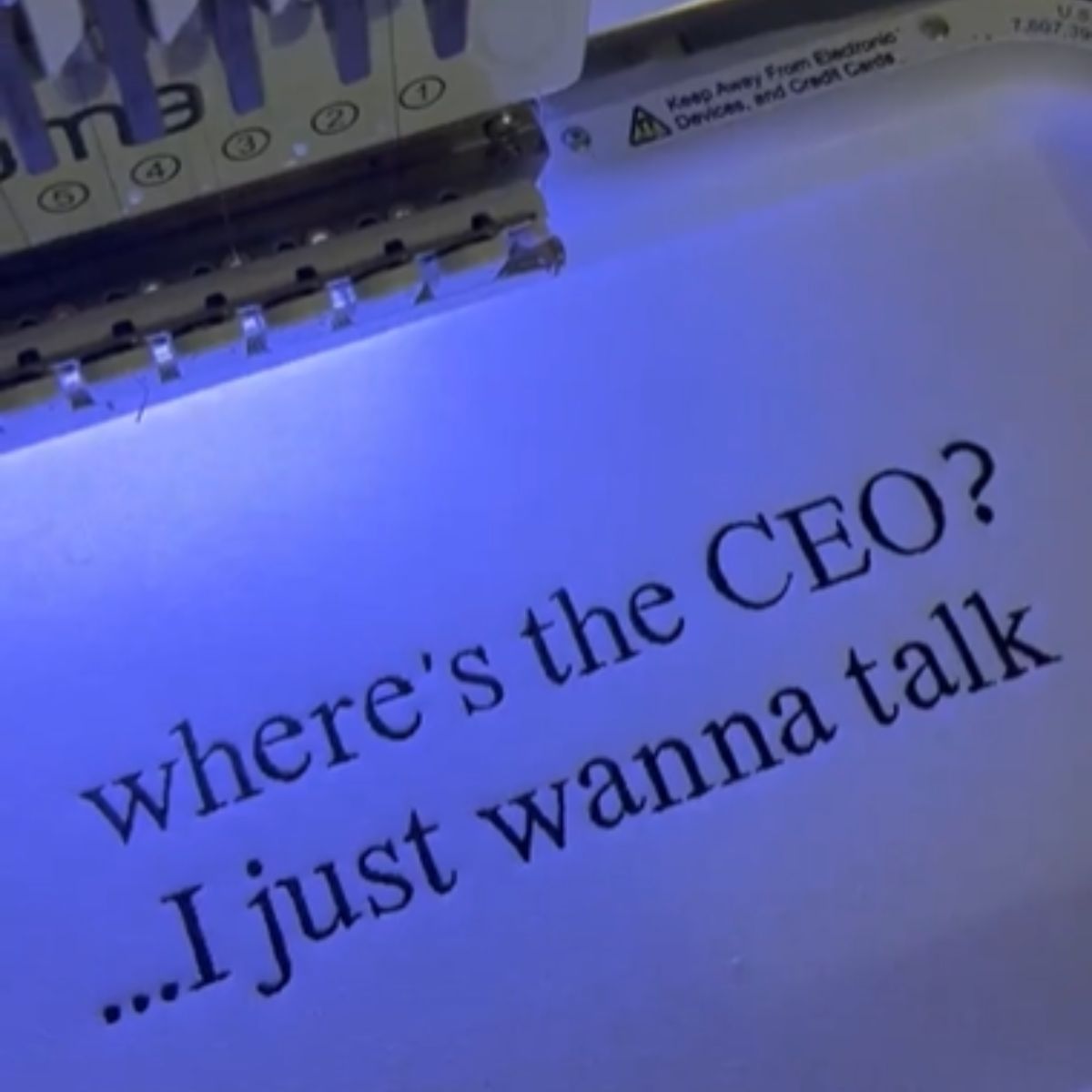 Where's the CEO I Just Wanna Talk Embroidered Sweatshirt - United HealthCare, Health Care workers, Political Hoodie