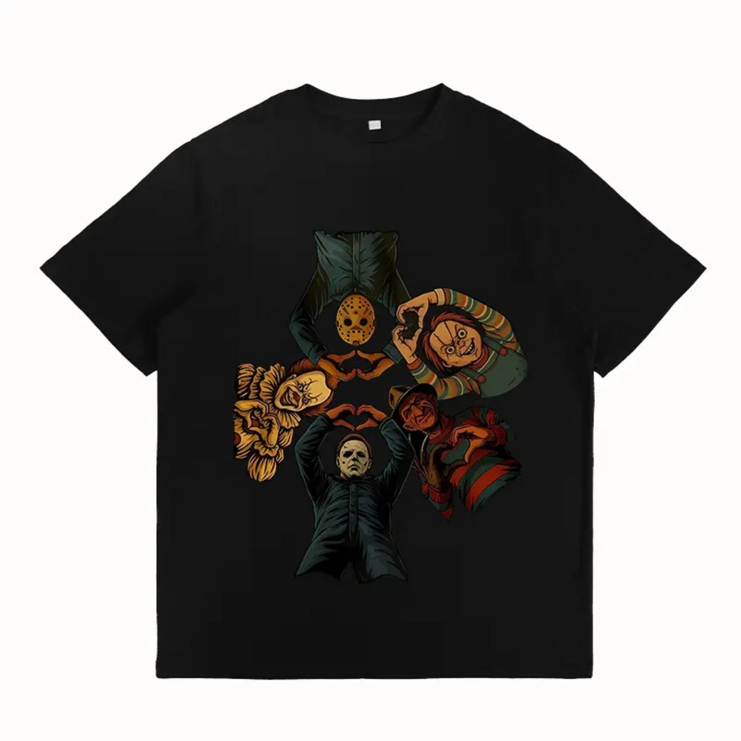 Y2k "Killers Friends" T-Shirt - Halloween Horror Movie Tee - Dopgmomhat