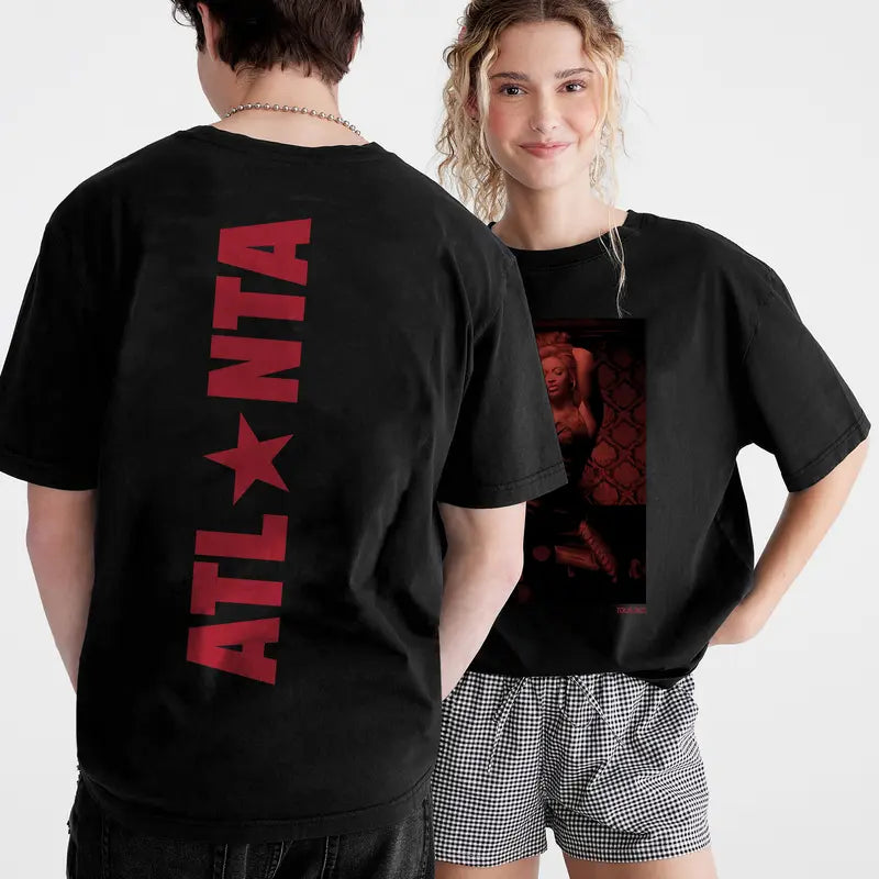 Atlanta Star Concert T-Shirt – Western Style GILDAN Graphic Tee, Soft Cotton, Unisex Fit