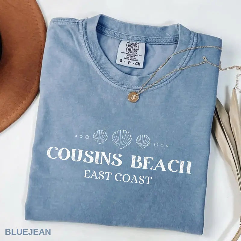 Comfort Colors Cousins Beach T-Shirt - Vintage Coastal Graphic Tee