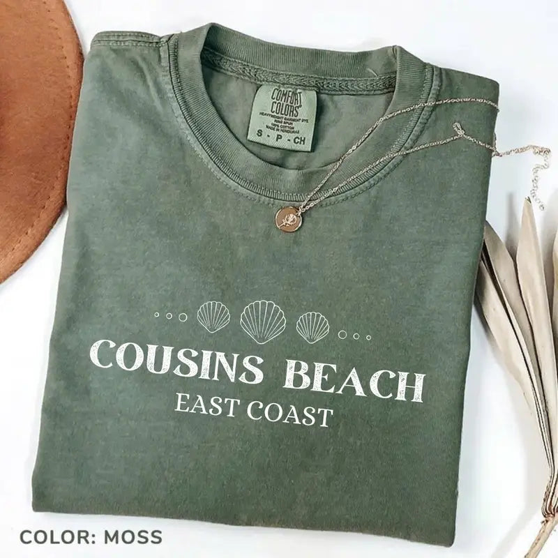 Comfort Colors Cousins Beach T-Shirt - Vintage Coastal Graphic Tee