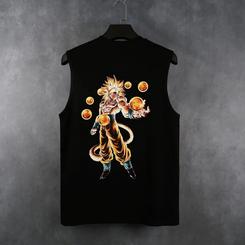 Dragon Ball Z Goku Saiyan T-Shirt – 80s 90s Anime Graphic Tee & Tank Top